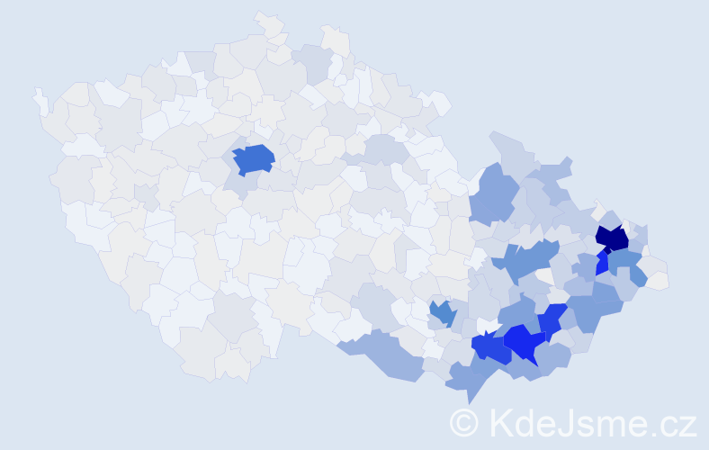 Příjmení: 'Polášek', počet výskytů 2994 v celé ČR