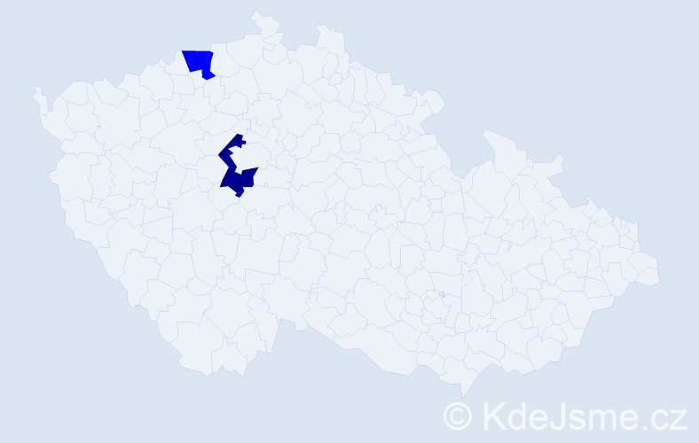 Příjmení: 'Vlasenko', počet výskytů 5 v celé ČR