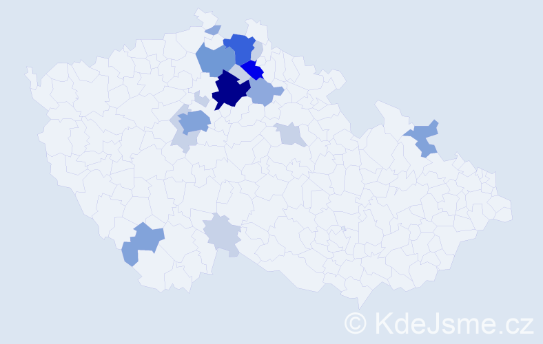 Příjmení: 'Kolner', počet výskytů 52 v celé ČR