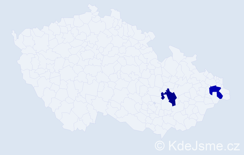 Příjmení: 'Sobieski', počet výskytů 2 v celé ČR