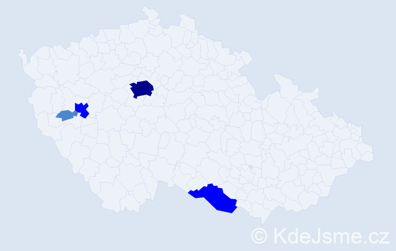 Příjmení: 'Trůková', počet výskytů 15 v celé ČR