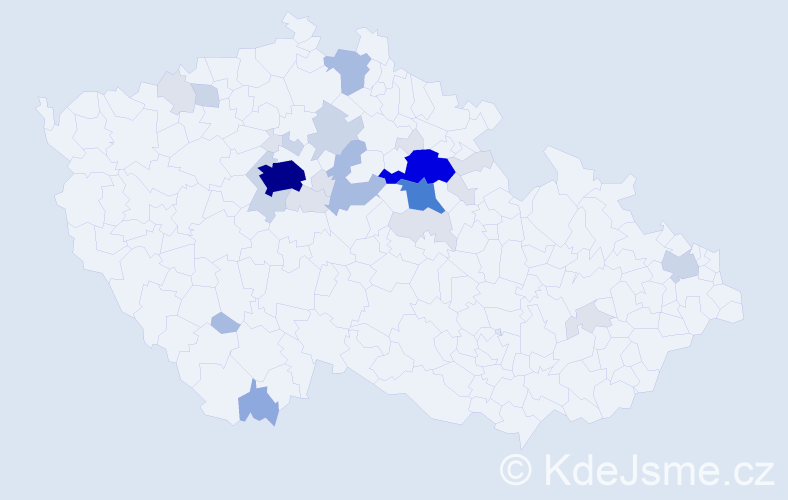 Příjmení: 'Tanchynets', počet výskytů 104 v celé ČR