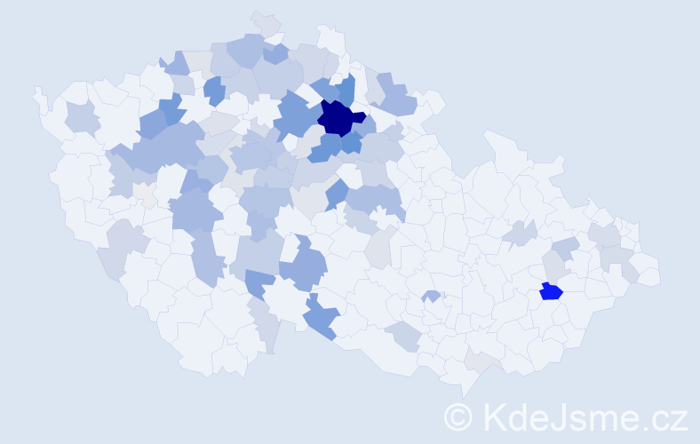 Příjmení: 'Bucková', počet výskytů 289 v celé ČR