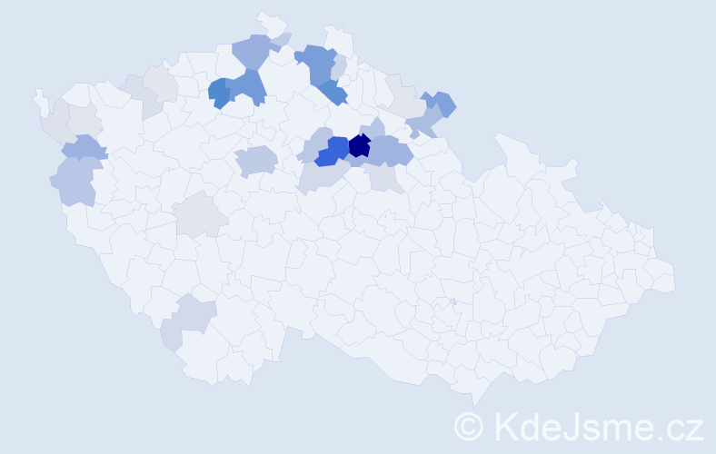 Příjmení: 'Futera', počet výskytů 124 v celé ČR