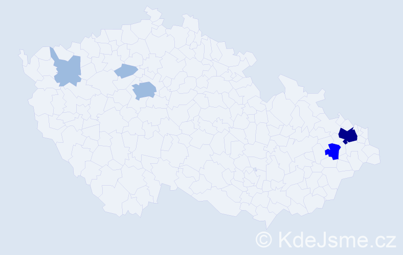 Příjmení: 'Servátková', počet výskytů 10 v celé ČR