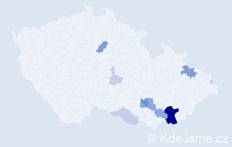 Příjmení: 'Potrusil', počet výskytů 41 v celé ČR