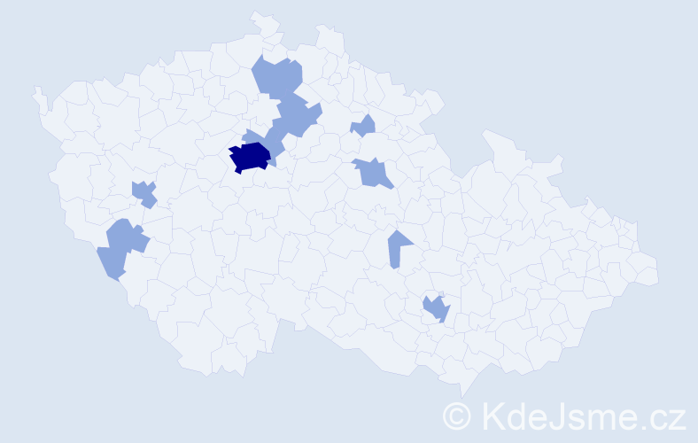 Příjmení: 'Denysenko', počet výskytů 17 v celé ČR