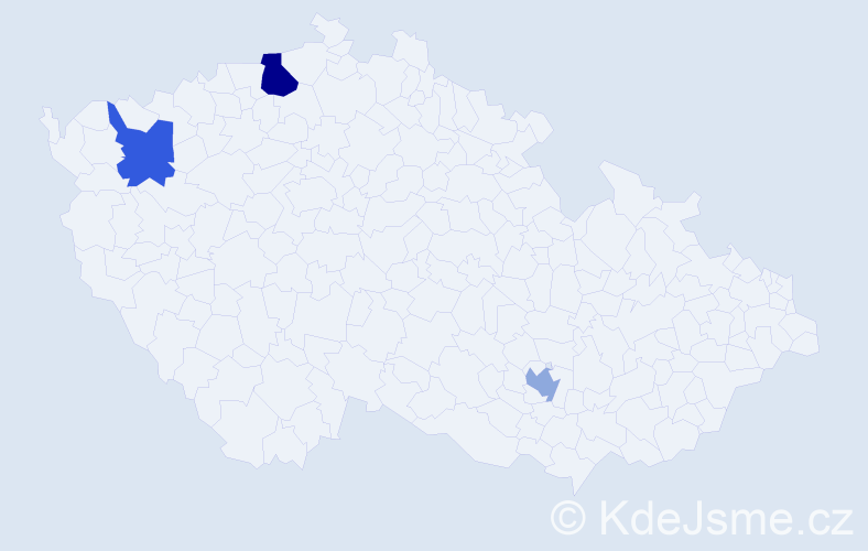 Příjmení: 'Kulaková', počet výskytů 4 v celé ČR