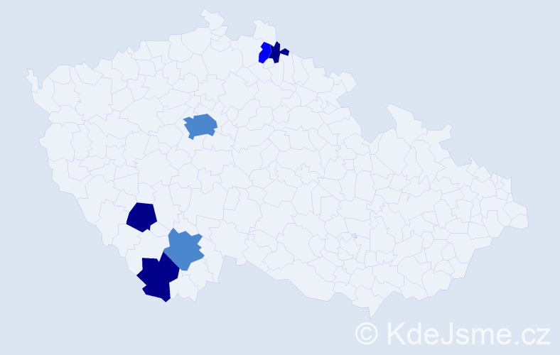 Příjmení: 'Krametbauerová', počet výskytů 13 v celé ČR