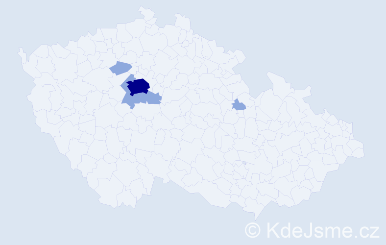 Příjmení: 'Kormoutová', počet výskytů 10 v celé ČR