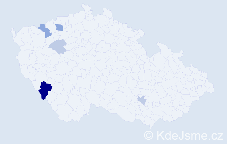 Příjmení: 'Krippel', počet výskytů 16 v celé ČR