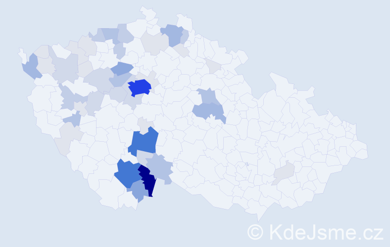 Příjmení: 'Trsková', počet výskytů 175 v celé ČR