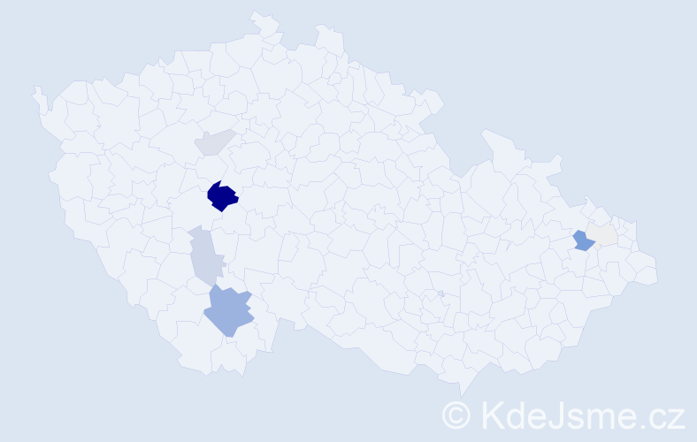 Příjmení: 'Kajgr', počet výskytů 30 v celé ČR