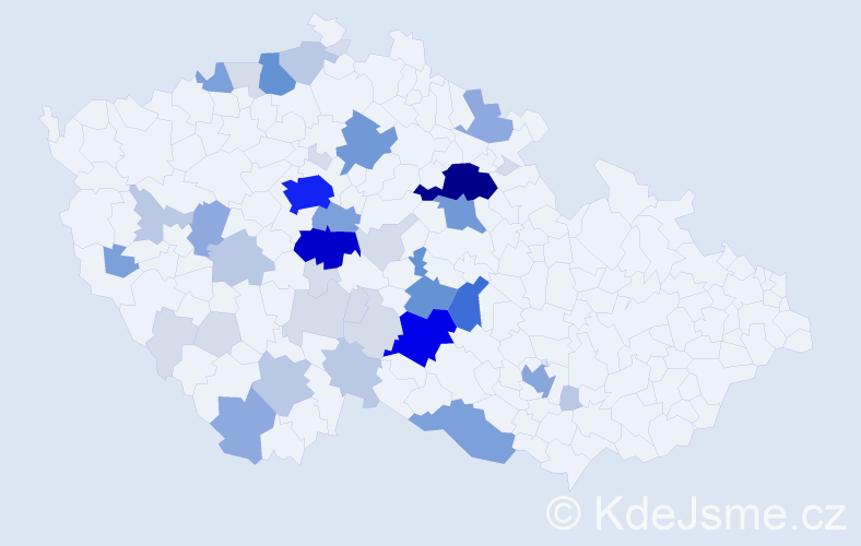 Příjmení: 'Lán', počet výskytů 154 v celé ČR