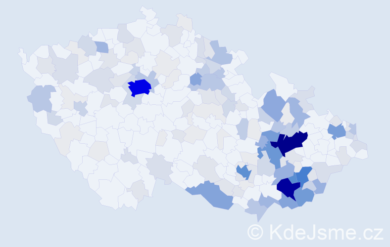 Příjmení: 'Mikulka', počet výskytů 679 v celé ČR