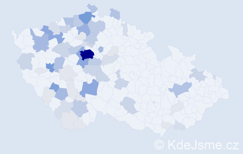 Příjmení: 'Poustka', počet výskytů 235 v celé ČR