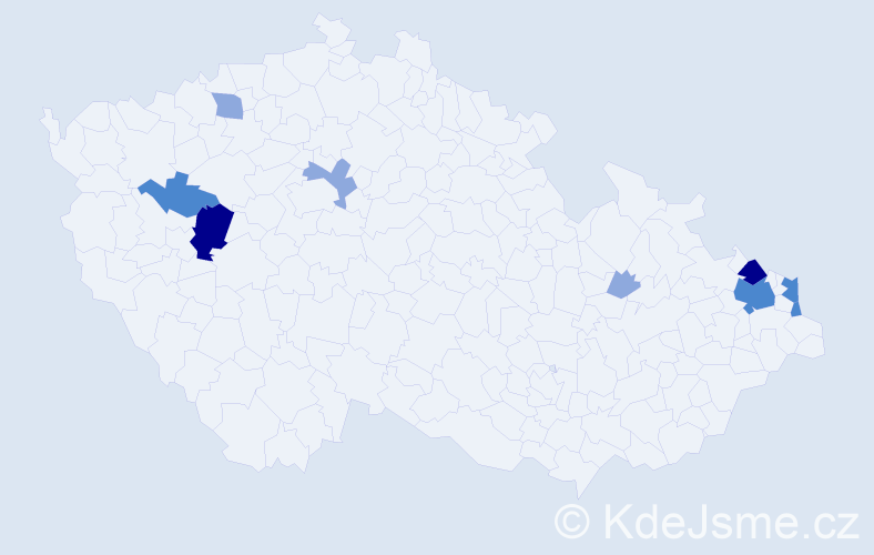 Příjmení: 'Stenzel', počet výskytů 21 v celé ČR