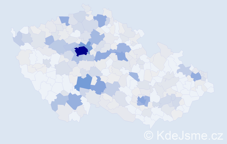 Příjmení: 'Kukla', počet výskytů 1141 v celé ČR