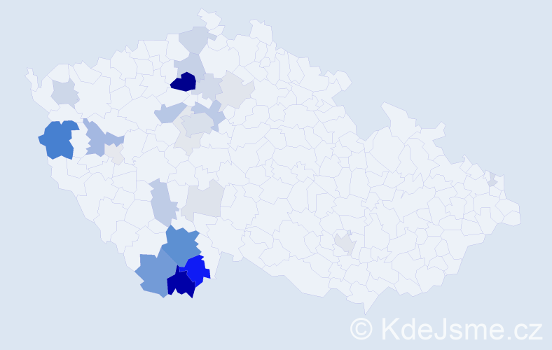 Příjmení: 'Krauskopf', počet výskytů 92 v celé ČR