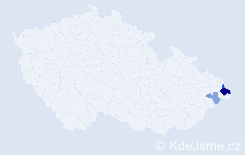 Příjmení: 'Siedlaczek', počet výskytů 15 v celé ČR