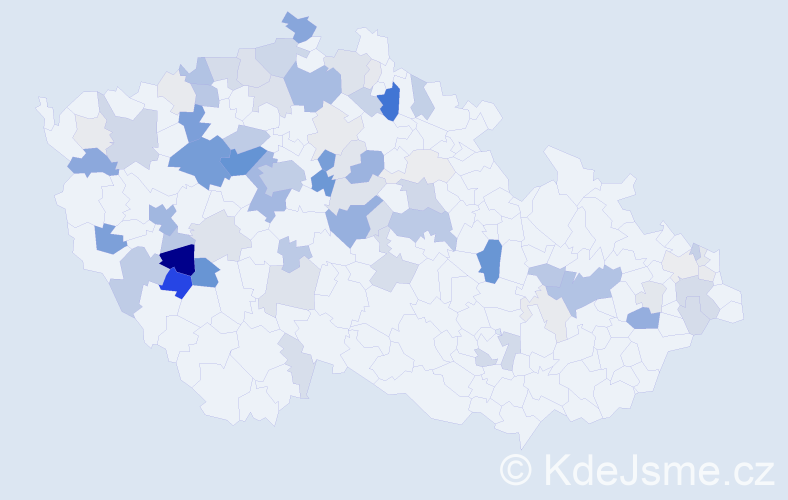 Příjmení: 'Barochová', počet výskytů 308 v celé ČR