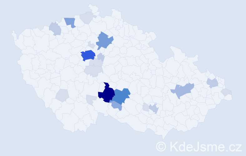 Příjmení: 'Fridrichovská', počet výskytů 76 v celé ČR