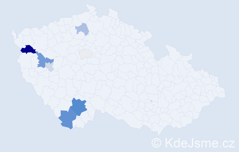 Příjmení: 'Kutta', počet výskytů 16 v celé ČR
