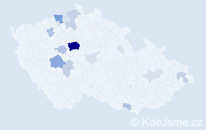 Příjmení: 'Weigert', počet výskytů 60 v celé ČR