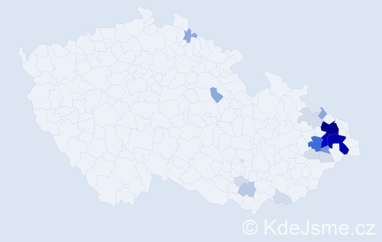 Příjmení: 'Prašivka', počet výskytů 83 v celé ČR