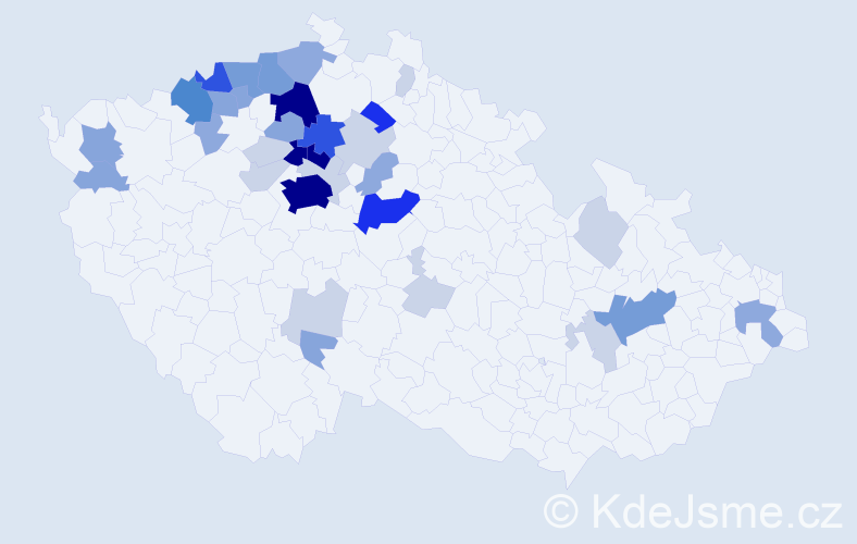 Příjmení: 'Prejzová', počet výskytů 139 v celé ČR