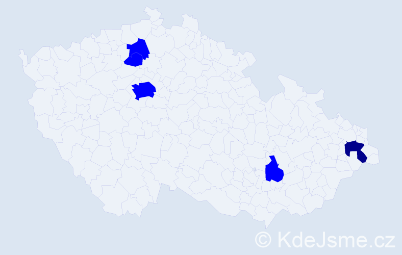 Příjmení: 'Popriková', počet výskytů 6 v celé ČR