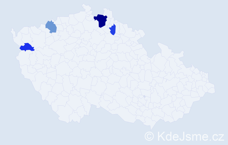 Příjmení: 'Preibisch', počet výskytů 19 v celé ČR