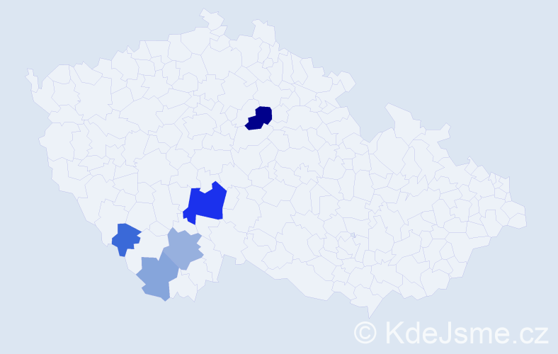 Příjmení: 'Mrosko', počet výskytů 12 v celé ČR