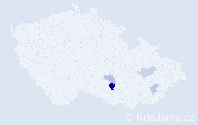 Příjmení: 'Heto', počet výskytů 8 v celé ČR