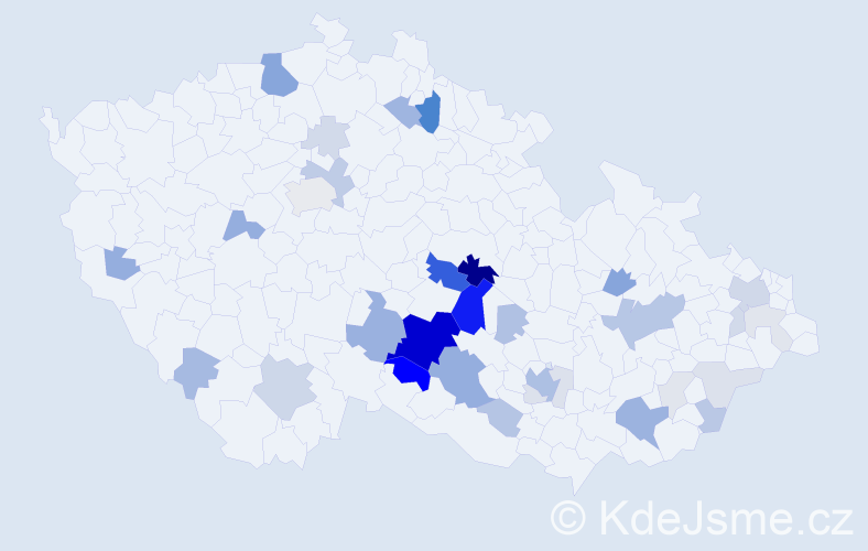 Příjmení: 'Mifka', počet výskytů 132 v celé ČR