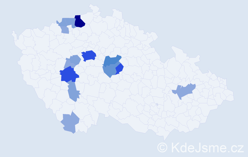 Příjmení: 'Radla', počet výskytů 42 v celé ČR
