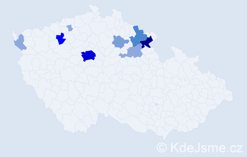 Příjmení: 'Teuberová', počet výskytů 30 v celé ČR