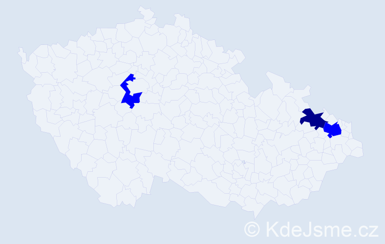 Příjmení: 'Tsameti', počet výskytů 4 v celé ČR