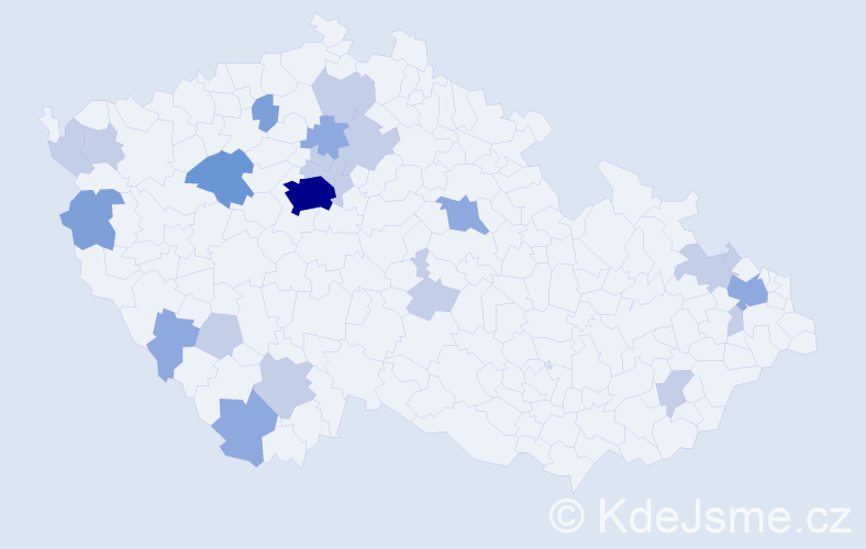 Příjmení: 'Fecková', počet výskytů 44 v celé ČR