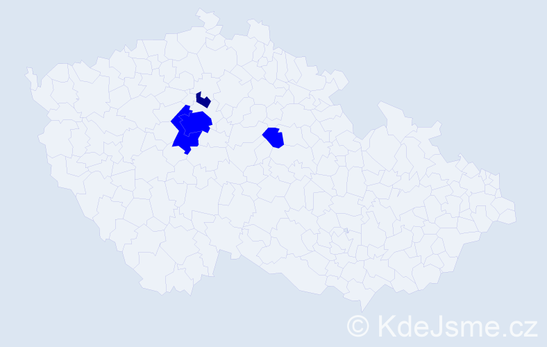Příjmení: 'Břecková', počet výskytů 5 v celé ČR