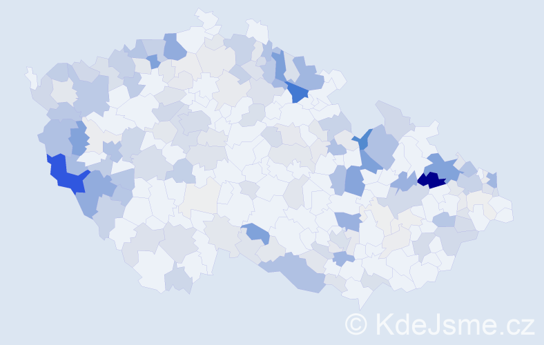 Příjmení: 'Haasová', počet výskytů 689 v celé ČR