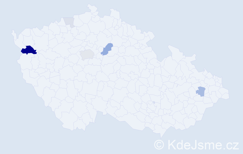 Příjmení: 'Apjár', počet výskytů 17 v celé ČR