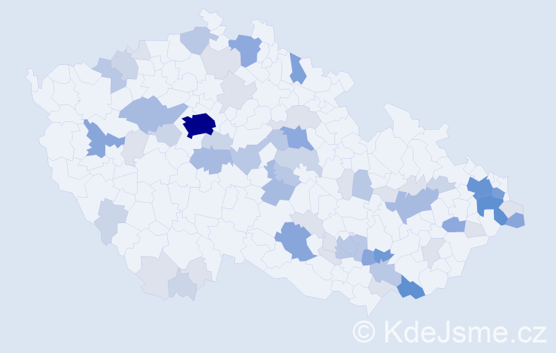 Příjmení: 'Sekerka', počet výskytů 200 v celé ČR