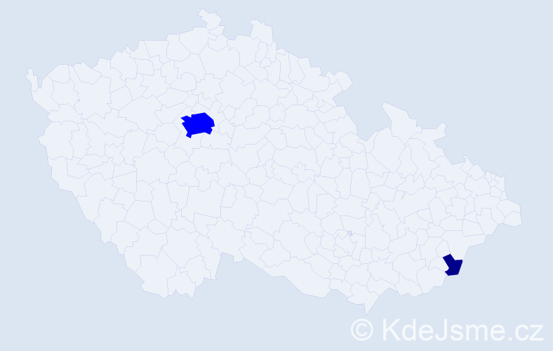 Příjmení: 'Ikhalume', počet výskytů 3 v celé ČR