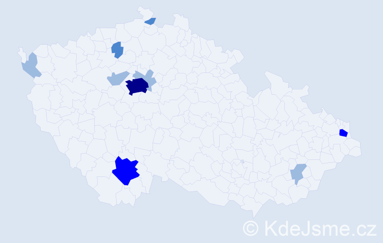 Příjmení: 'Reitz', počet výskytů 18 v celé ČR