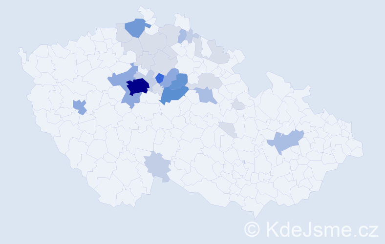 Příjmení: 'Cabrnoch', počet výskytů 105 v celé ČR