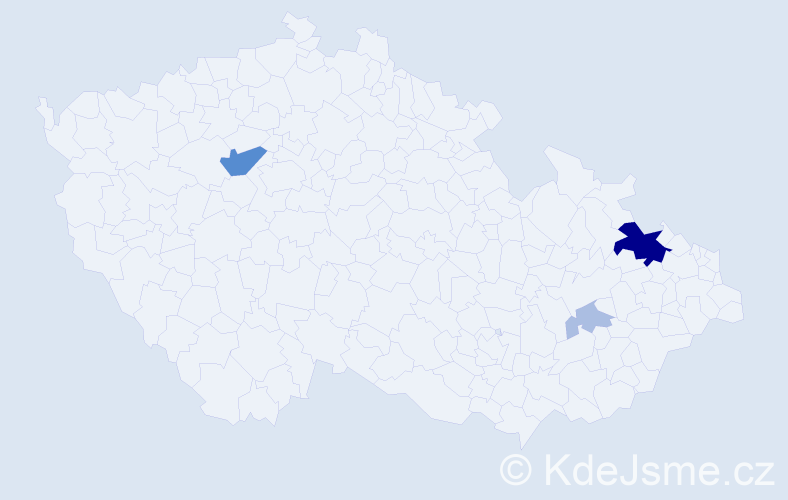 Příjmení: 'Fajka', počet výskytů 13 v celé ČR
