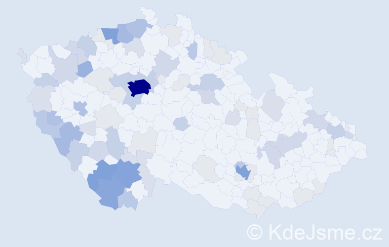 Příjmení: 'Hálek', počet výskytů 273 v celé ČR