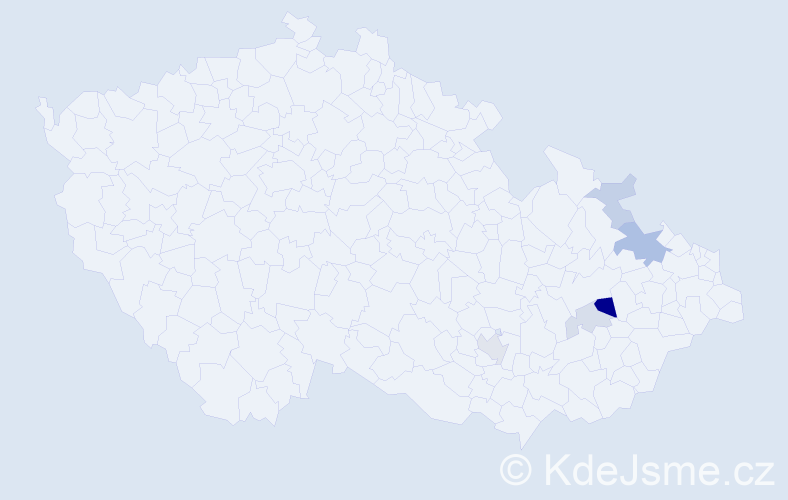 Příjmení: 'Klumpner', počet výskytů 11 v celé ČR