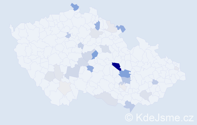 Příjmení: 'Portlová', počet výskytů 70 v celé ČR